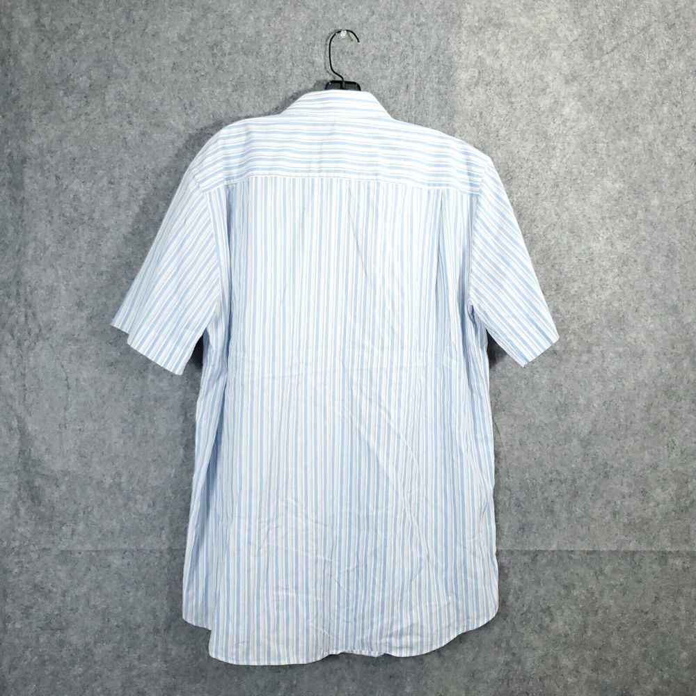 Van Laack Royal Button Down Shirt Mens Medium Blue Casual Dress Short Sleeve M - Picture 2 of 13
